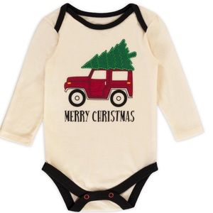 Holiday Time Baby Boys' "Merry Christmas" Jeep Bodysuit